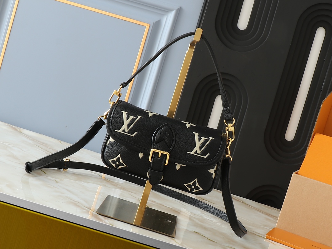 LV Classic Handbag Monogram Tiles Crossbody Strap Luxury